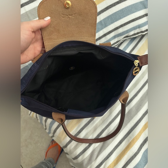 COPY - Navy blue and brown long champ medium tote bag - Picture 6 of 6